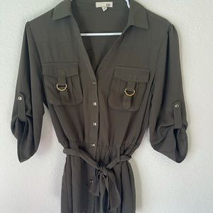 Dark Army Green blouse size Small!!
